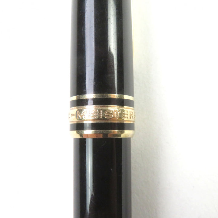 良品○MONTBLANC モンブラン マイスターシュテュック クラシック ロゴ刻印 ホワイトスター ツイスト式 ボールペン ドイツ製 筆記確認済み