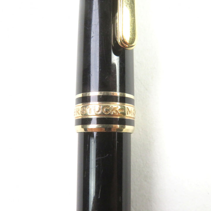 良品○MONTBLANC モンブラン マイスターシュテュック クラシック ロゴ刻印 ホワイトスター ツイスト式 ボールペン ドイツ製 筆記確認済み