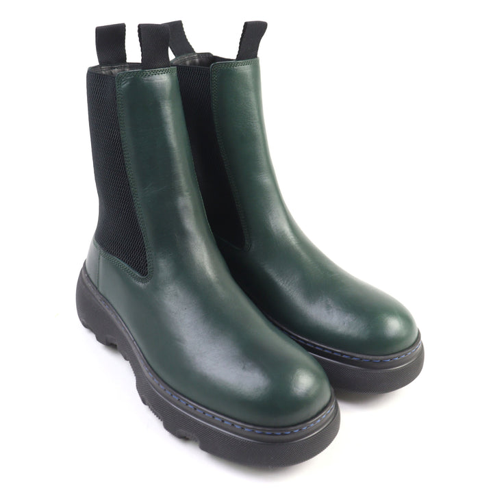 未使用品○BURBERRY バーバリー 8074918 Creeper Chelsea Boots レザー クリーパー サイドゴア チェルシーブーツ 40 定価176000円
