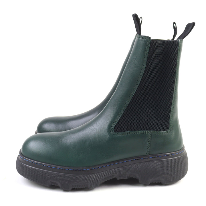 未使用品○BURBERRY バーバリー 8074918 Creeper Chelsea Boots レザー クリーパー サイドゴア チェルシーブーツ 40 定価176000円