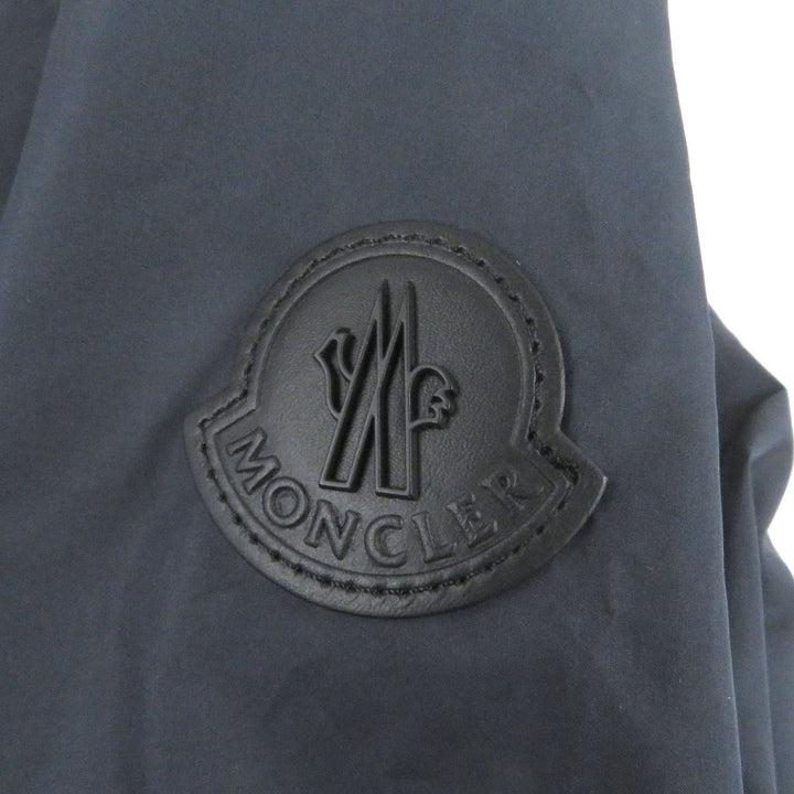 極美品□MONCLER モンクレール 25SS BERRE GIUBBOTTO レザーロゴワッペン ダウンジャケット パファージャケット ネイビー 2 正規品