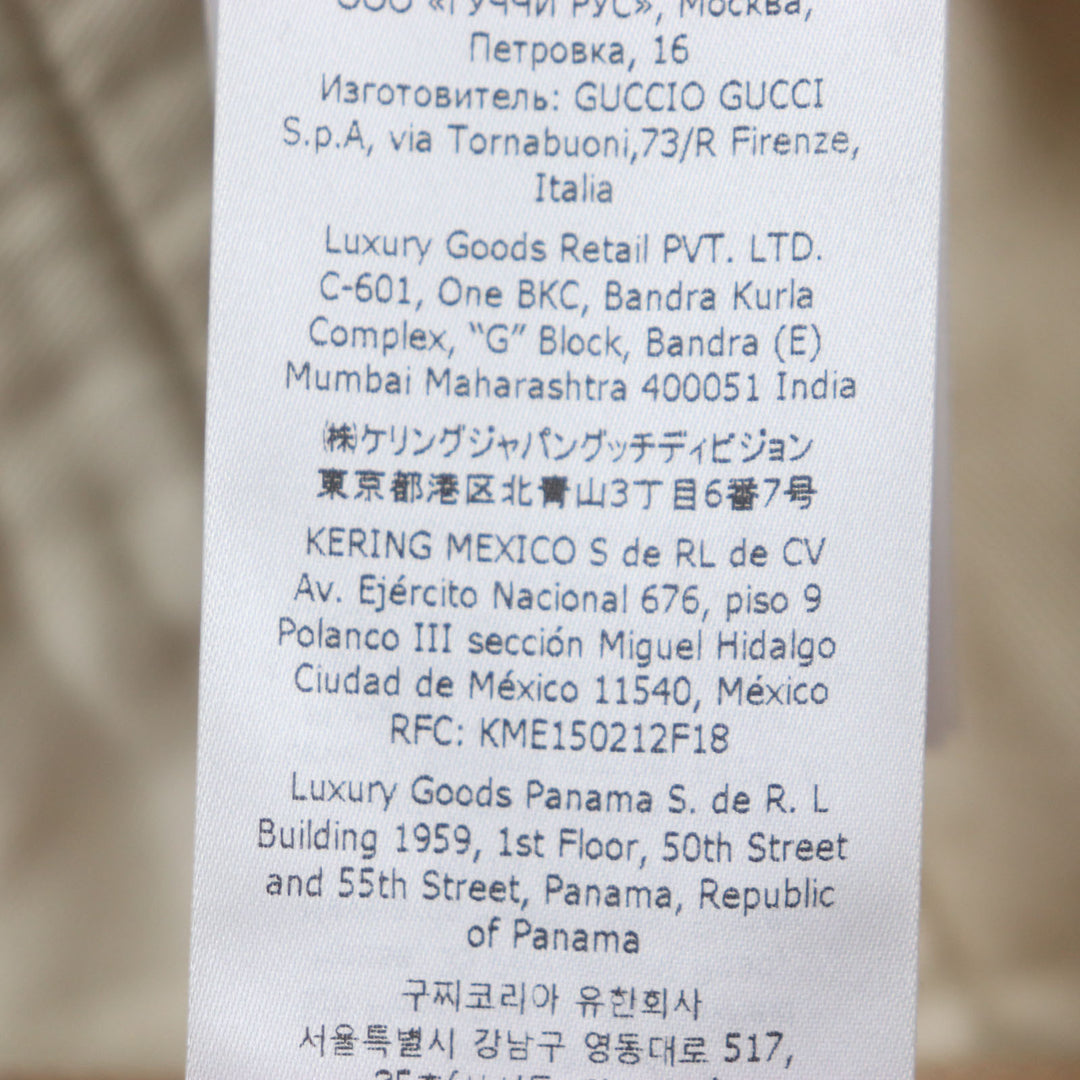 極美品▼GUCCI グッチ 771458 エンボスGGロゴ ロゴワッペン付き オーガニック デニムパンツ ベージュ 44 イタリア製 正規品　メンズ