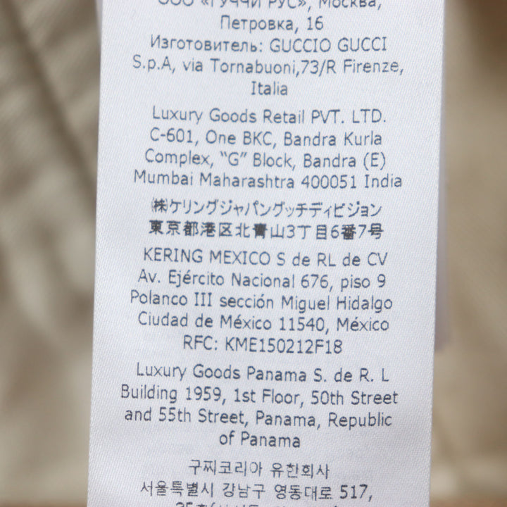 極美品▼GUCCI グッチ 771458 エンボスGGロゴ ロゴワッペン付き オーガニック デニムパンツ ベージュ 44 イタリア製 正規品　メンズ