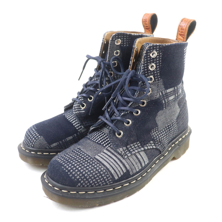 美品★Dr.Martens ドクターマーチン パスカルボロ デニム 8ホール レースアップ ショートブーツ UK5 （約25cm相当） 英国製 ユニセックス