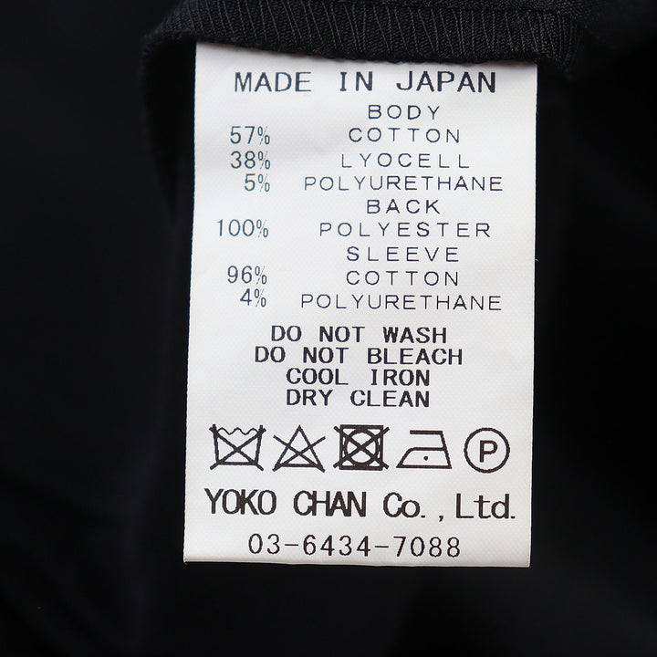極美品▲YOKO CHAN ヨーコチャン 2022年製 YCT-222-049 コットン バルーンスリーブ 半袖 カットソー 黒 38 日本製 正規品 レディース