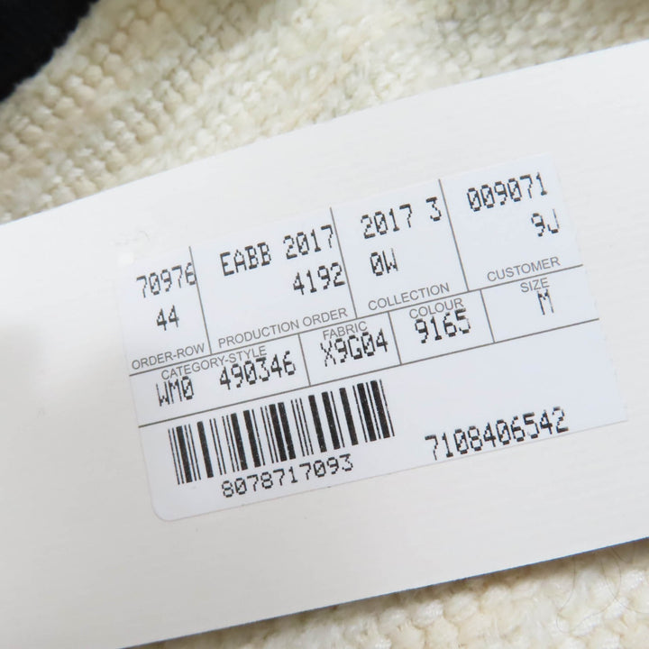 極美品☆GUCCI グッチ 490346 ウール コットン フロントオープン ツイード ノーカラーコート アイボリー M イタリア製 正規品 レディース
