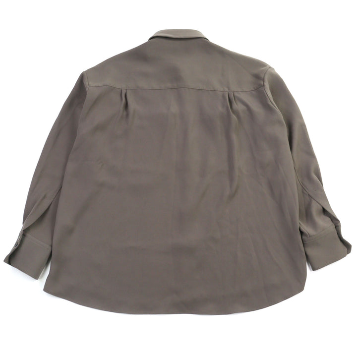 未使用品○CULLNI クルニ 24SS 24-SS-019 Dry Double Satin Pocket Shirt トープ 比翼仕立て 長袖シャツ 2 正規品 メンズ 定価36300円