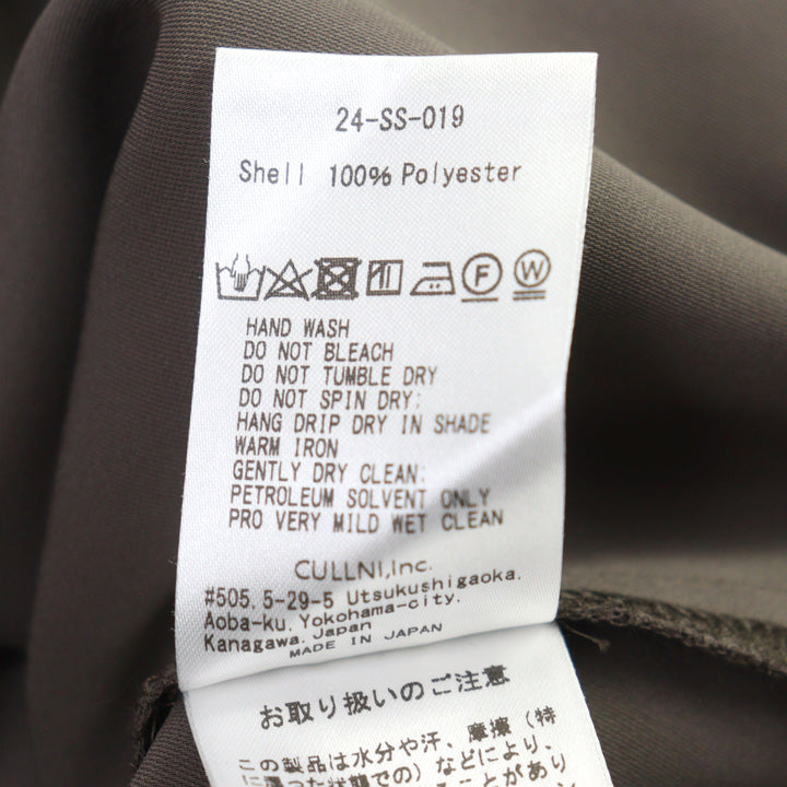 未使用品○CULLNI クルニ 24SS 24-SS-019 Dry Double Satin Pocket Shirt トープ 比翼仕立て 長袖シャツ 2 正規品 メンズ 定価36300円