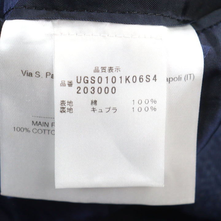 美品○KITON キートン UGS0101K06S4203000 コットン100% ロゴ総柄 比翼仕立て シングル テーラードジャケット 50 R08 正規品 メンズ