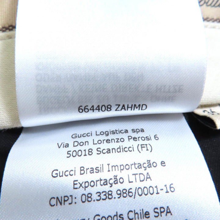 極美品★GUCCI グッチ 664408 GGパターン センタープレス コットン パンツ ボトムス ブラック 36 イタリア製 正規品 レディース