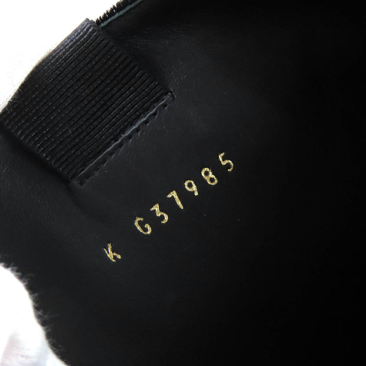極美品△CHANEL シャネル 21A G37985 ココマーク ベロア ラウンドトゥ ロングブーツ チャンキーヒール ブラック 36.5 保存袋付 伊製