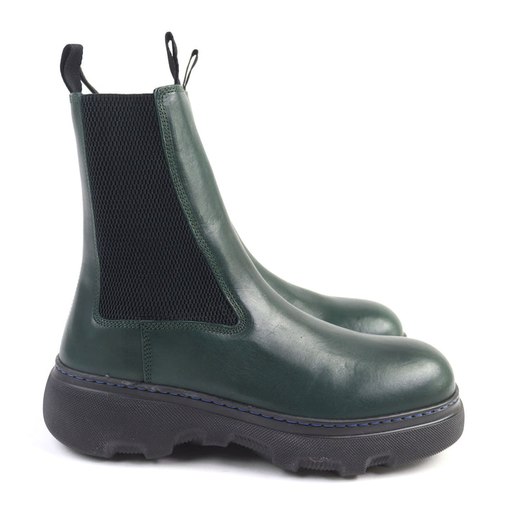 未使用品○BURBERRY バーバリー 8074918 Creeper Chelsea Boots レザー クリーパー サイドゴア チェルシーブーツ 39 定価176000円