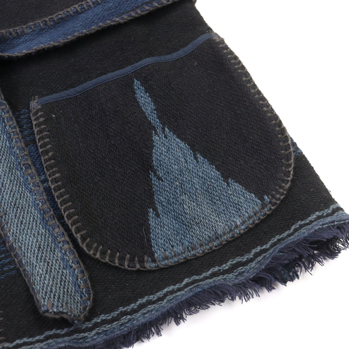 未使用品○RRL ダブルアールエル コットン100% インディゴ ネイティブ ベルテッド ラグジャケット マルチカラー 日本サイズL相当 正規品