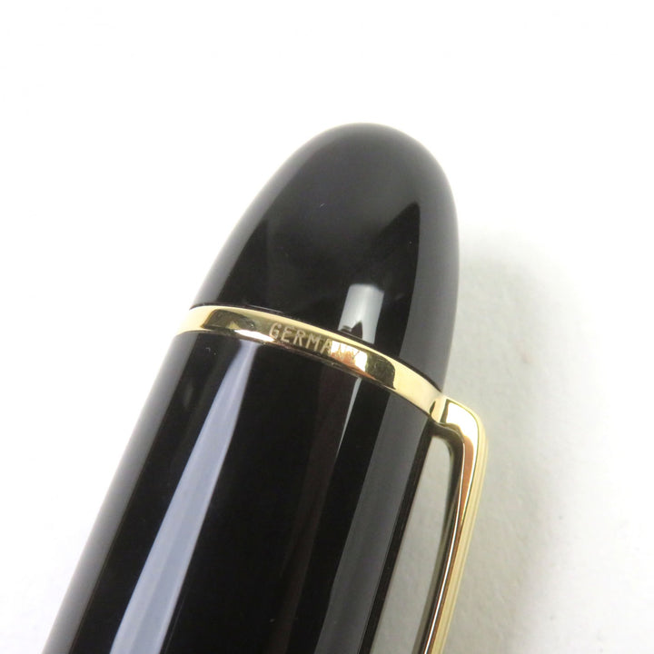 美品○MONTBLANC モンブラン マイスターシュテュック 149 18K ホワイトスター ロゴ刻印 万年筆 ブラック ゴールド ドイツ製