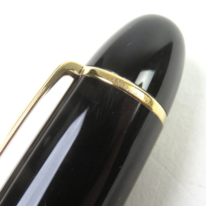 美品○MONTBLANC モンブラン マイスターシュテュック 149 18K ホワイトスター ロゴ刻印 万年筆 ブラック ゴールド ドイツ製