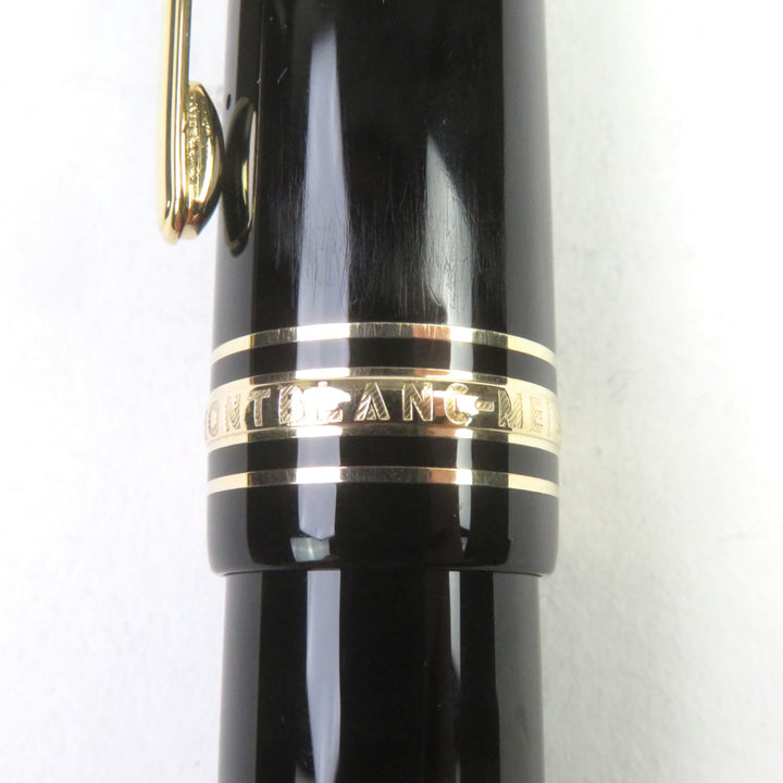 美品○MONTBLANC モンブラン マイスターシュテュック 149 18K ホワイトスター ロゴ刻印 万年筆 ブラック ゴールド ドイツ製