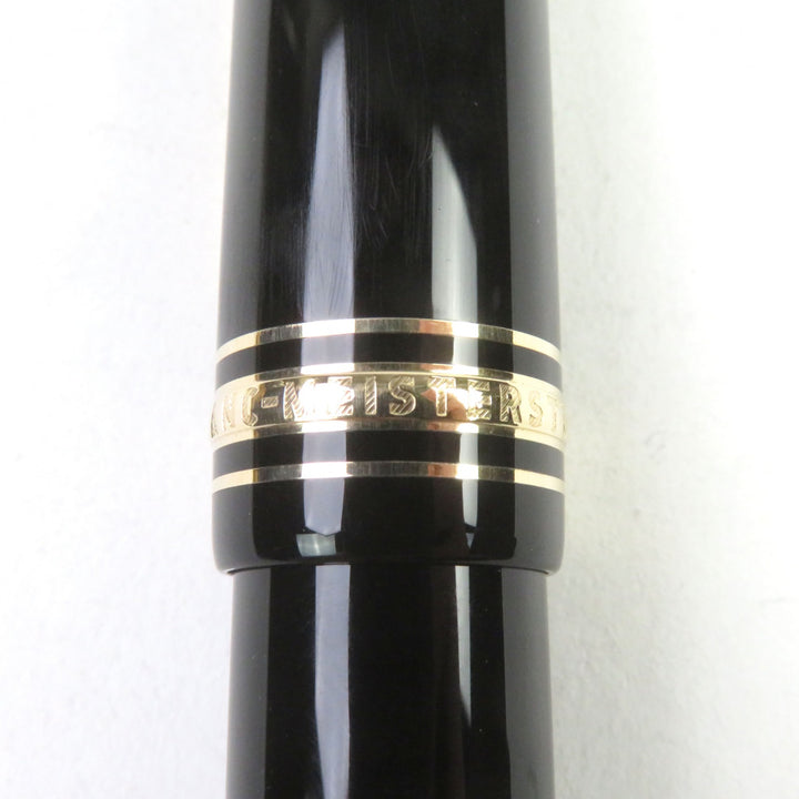 美品○MONTBLANC モンブラン マイスターシュテュック 149 18K ホワイトスター ロゴ刻印 万年筆 ブラック ゴールド ドイツ製