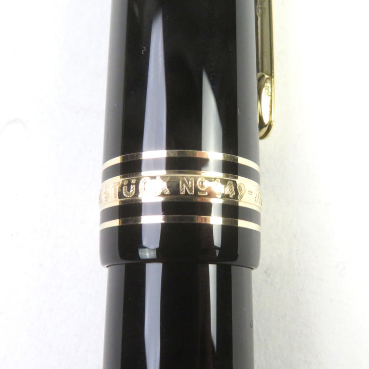 美品○MONTBLANC モンブラン マイスターシュテュック 149 18K ホワイトスター ロゴ刻印 万年筆 ブラック ゴールド ドイツ製