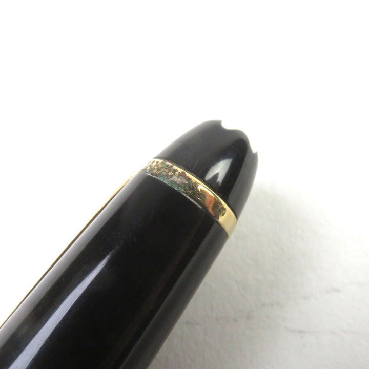 良品○MONTBLANC モンブラン マイスターシュテュック クラシック ロゴ刻印 ホワイトスター ツイスト式 ボールペン ブラック ゴールド