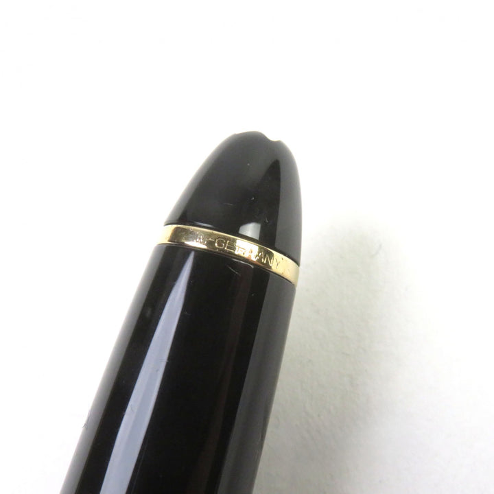 良品○MONTBLANC モンブラン マイスターシュテュック 146 14K Bニブ ロゴ刻印 ホワイトスター 吸引式 万年筆 ブラック ゴールド 西独製