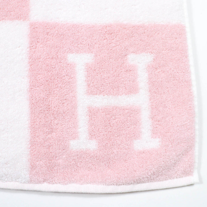 未使用品☆HERMES エルメス アヴァロン バスタオル コットン100％ Hロゴ 大判 タオル ピンク 箱付き フランス製 正規品 レディース