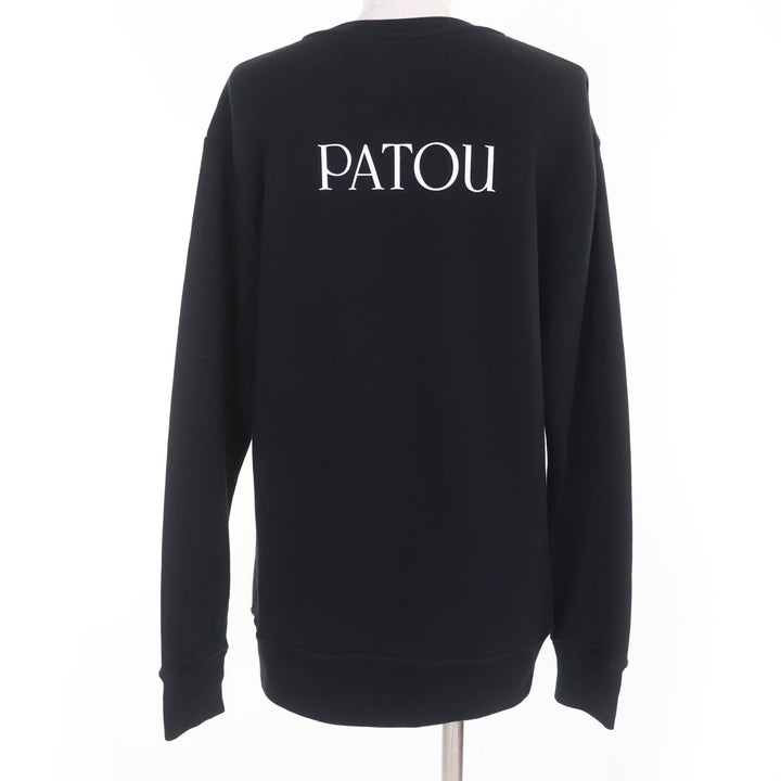 極美品☆PATOU パトゥ 21PA1-JE018-95 コットン100％ バックロゴ 長袖 スウェット ブラック M 正規品 レディース