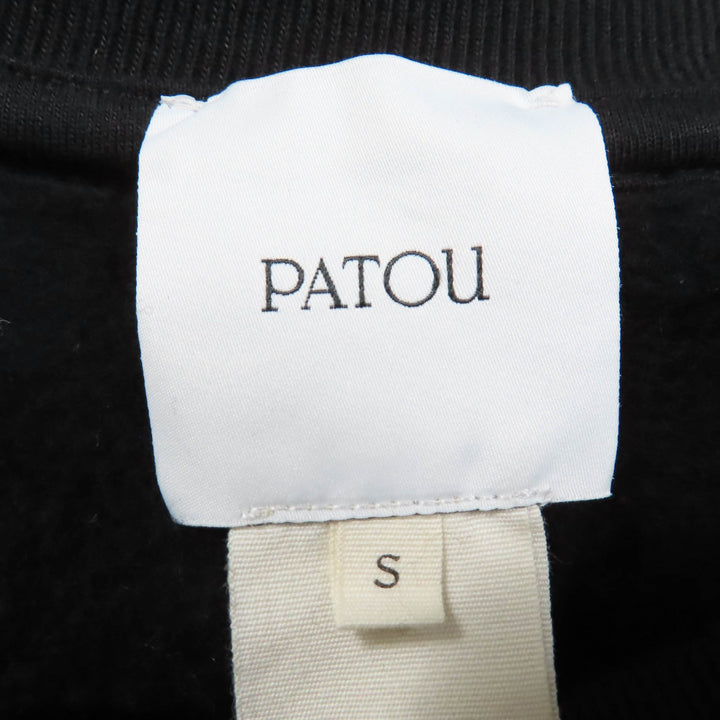 極美品☆PATOU パトゥ 21PA1-JE018-95 コットン100％ バックロゴ 長袖 スウェット ブラック M 正規品 レディース