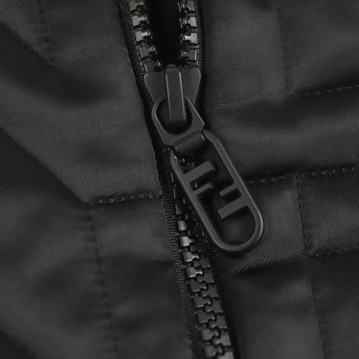 極美品▼フェンディ マークジェイコブス 2022年製 FAN104 ロゴキルティング ZIP ブルゾン ボンバージャケット ブラック XS 正規品 メンズ