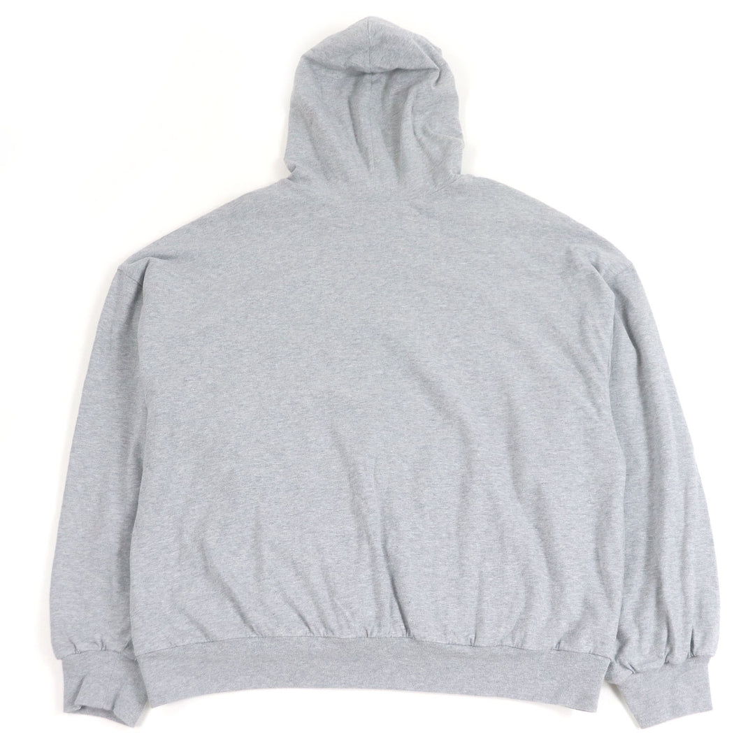極美品□BALENCIAGA バレンシアガ 24AW 807999 BOXING LINED HOODIE コットン100％ クラックロゴ プルオーバー パーカー グレー L メンズ