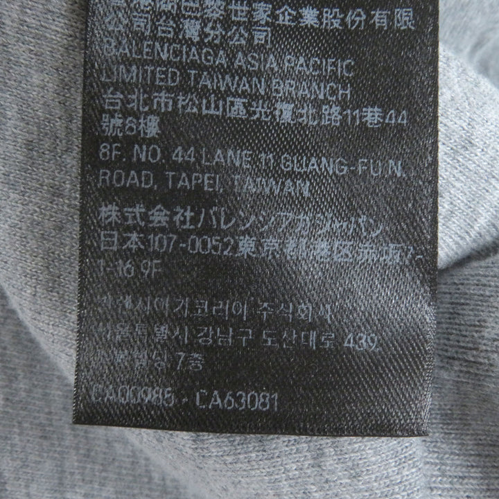 極美品□BALENCIAGA バレンシアガ 24AW 807999 BOXING LINED HOODIE コットン100％ クラックロゴ プルオーバー パーカー グレー L メンズ