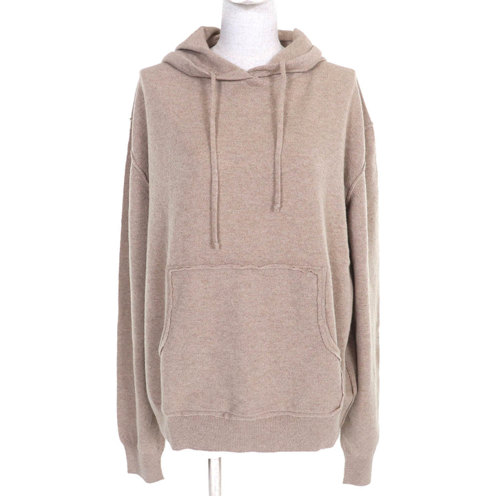極美品△Maison Margiela メゾンマルジェラ 24SS S51GU0132 ウール カシミヤ混 ニットプルオーバー パーカー ベージュ S 正規品