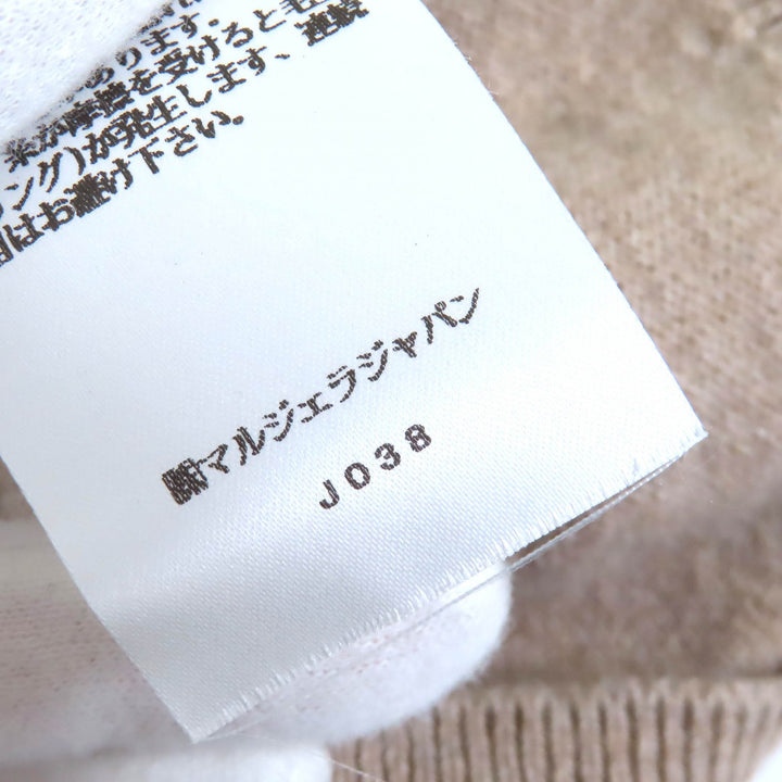 極美品△Maison Margiela メゾンマルジェラ 24SS S51GU0132 ウール カシミヤ混 ニットプルオーバー パーカー ベージュ S 正規品