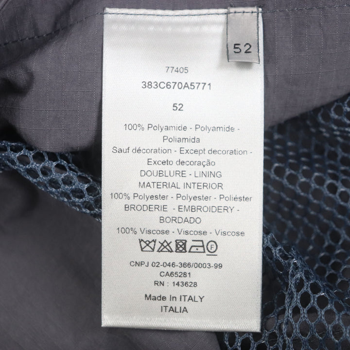未使用品▼DIOR ディオール オム 383C670A5771 Multi Pocket Zipup Vest ナイロン ロゴ刺繍 バックメッシュ ZIPUP ベスト ジレ 52 正規品