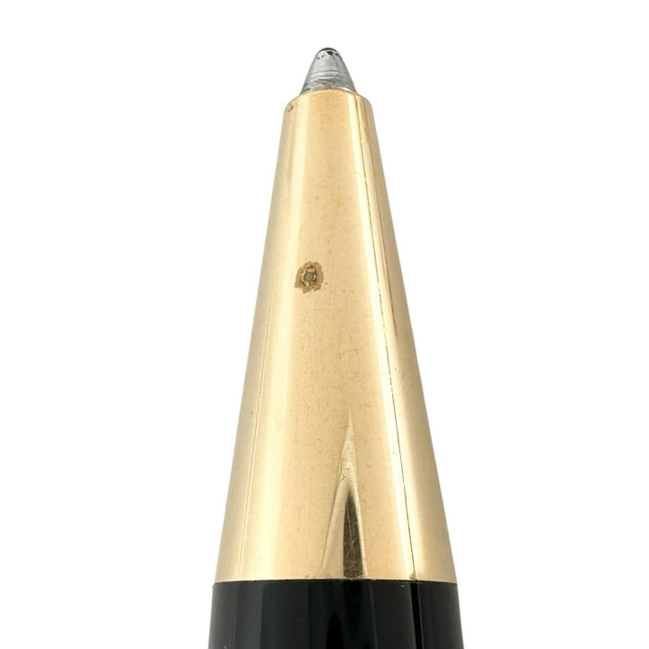 良品▲MONTBLANC モンブラン マイスターシュテック ホワイトスター ツイスト式 ボールペン ブラック ゴールド ドイツ製 メンズ