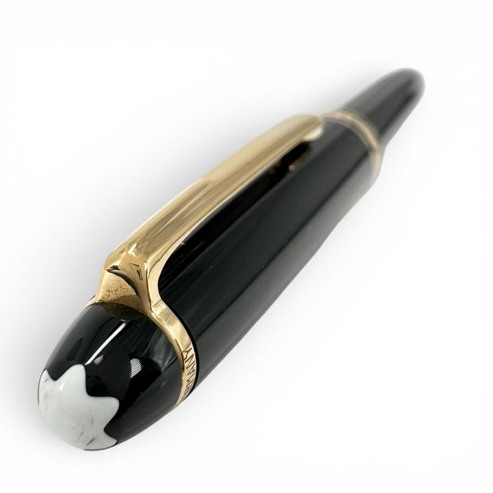 良品▲MONTBLANC モンブラン マイスターシュテック ホワイトスター ツイスト式 ボールペン ブラック ゴールド ドイツ製 メンズ