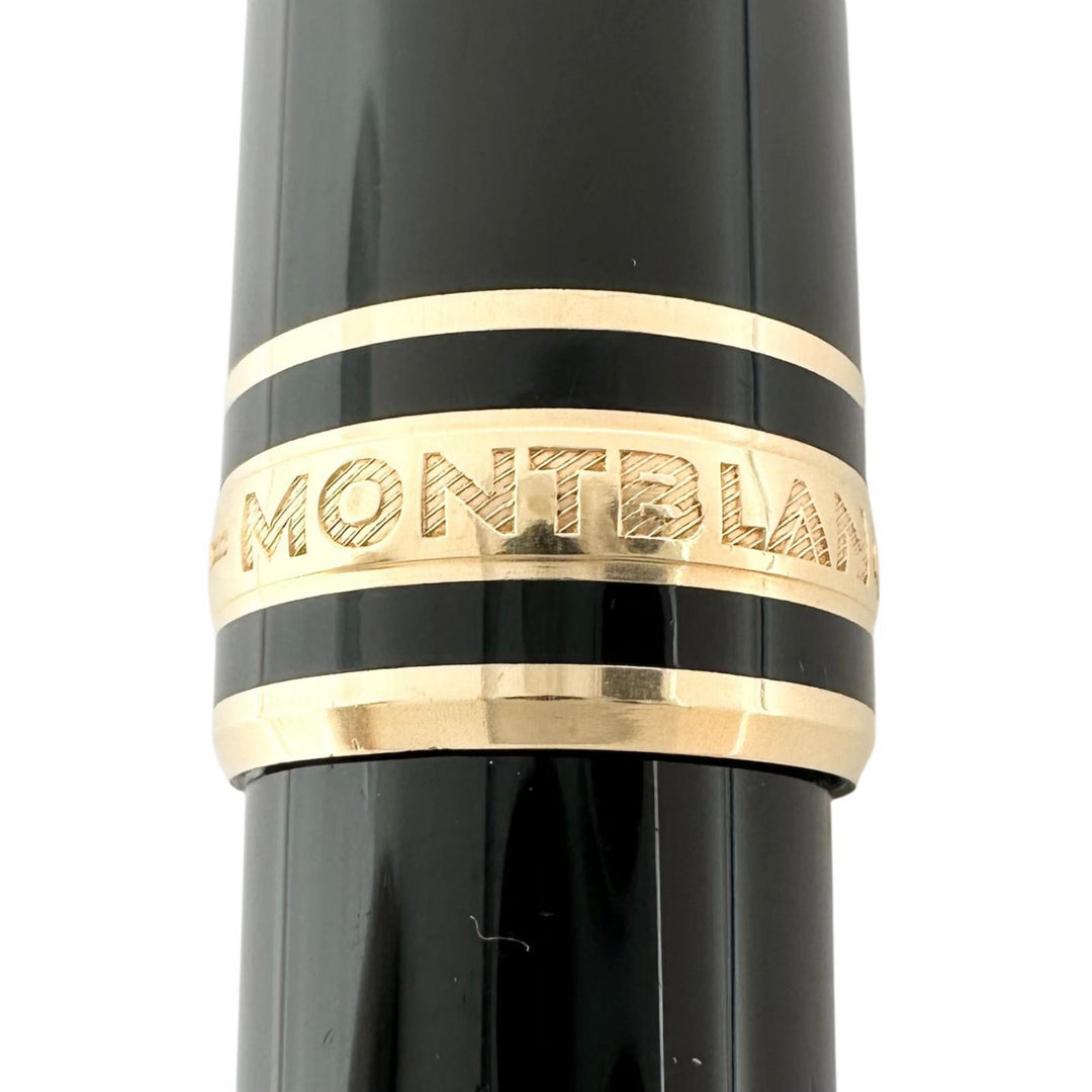 良品▲MONTBLANC モンブラン マイスターシュテック ホワイトスター ツイスト式 ボールペン ブラック ゴールド ドイツ製 メンズ