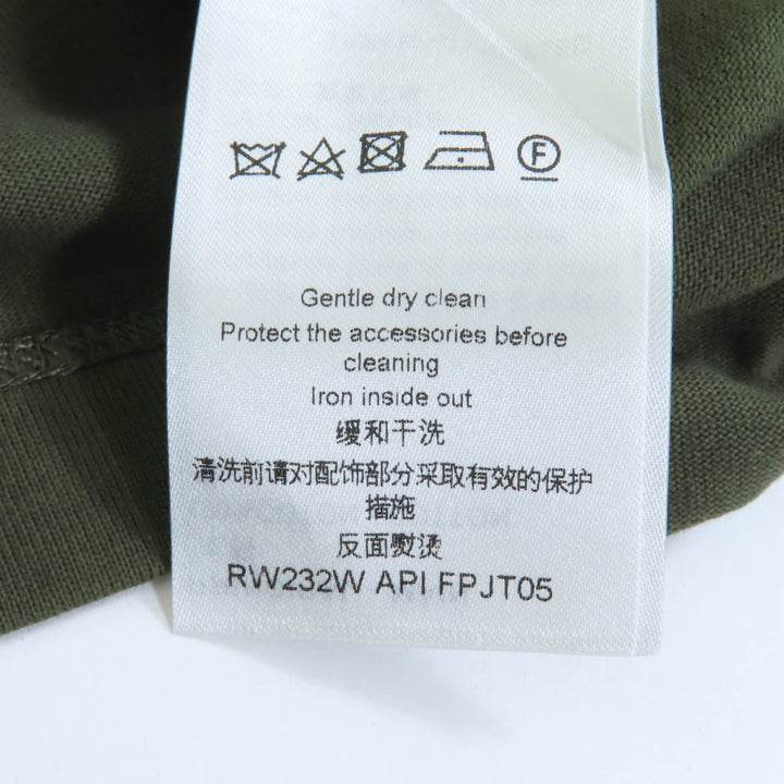 極美品★LOUIS VUITTON ルイヴィトン 23AW コットン100％ モノグラム チェーン装飾 ZIPデザイン 半袖Ｔシャツ カーキ XL　伊製 正規品