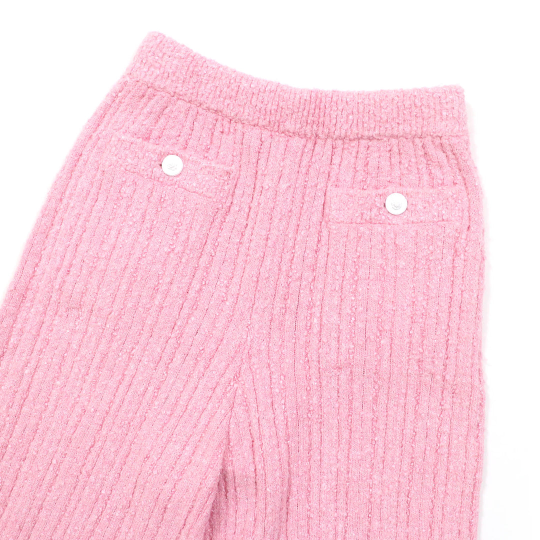 未使用品☆CHANEL シャネル 22P P72283K1414 ライオンボタン ツイード ハーフ パンツ ピンク 36 イタリア製 正規品 レディース