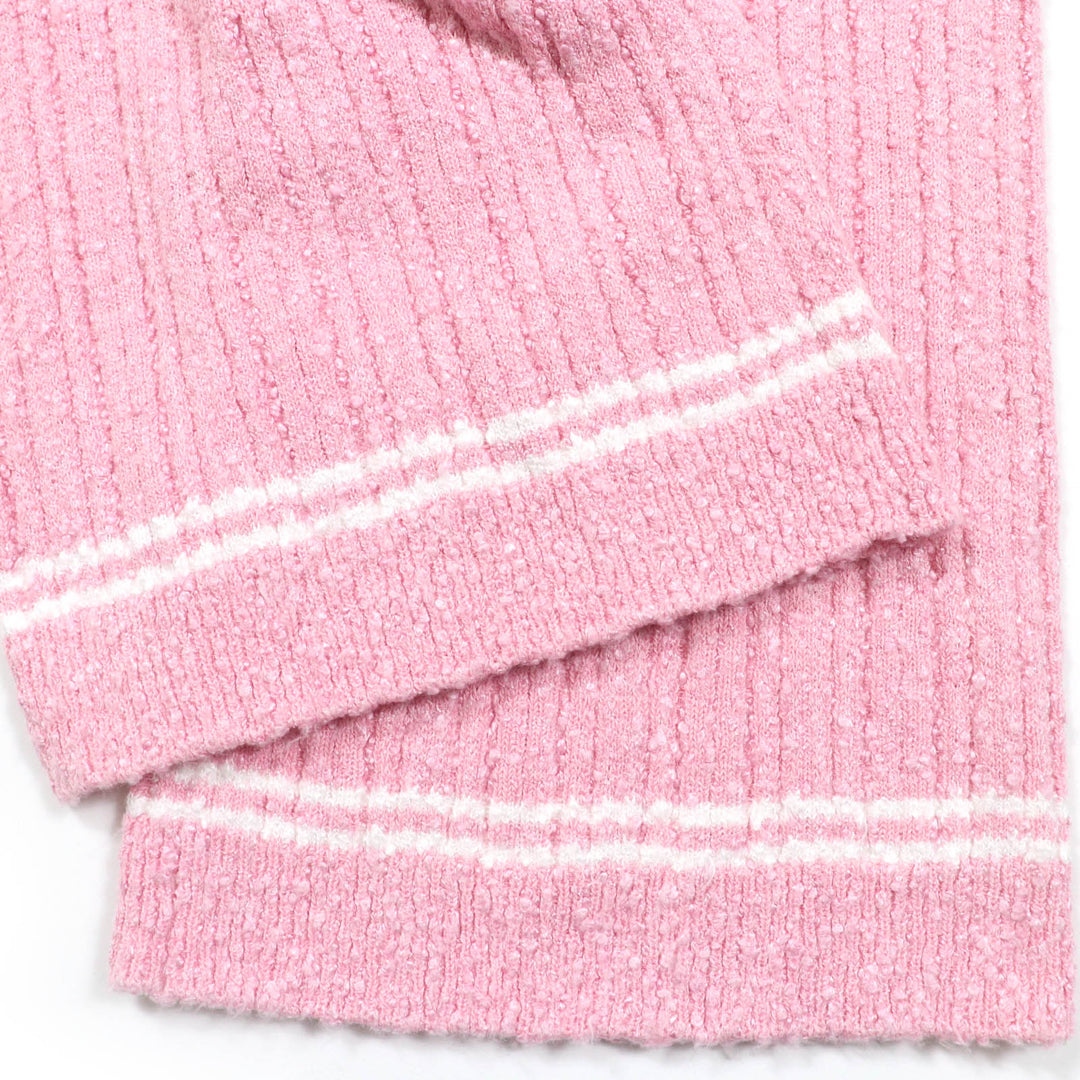 未使用品☆CHANEL シャネル 22P P72283K1414 ライオンボタン ツイード ハーフ パンツ ピンク 36 イタリア製 正規品 レディース