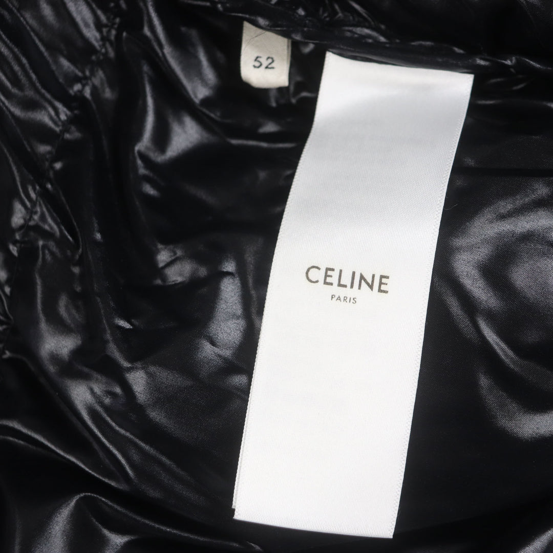 良品▼CELINE セリーヌ 21AW 2W430487O トーマス・ザウター バックロゴプリント 中綿入り パフィージャケット オレンジ 52 正規品 メンズ