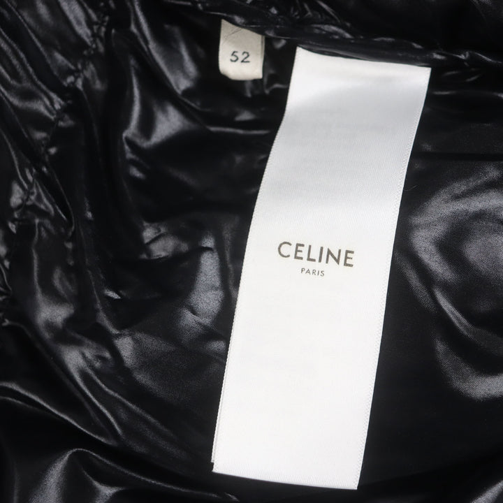 良品▼CELINE セリーヌ 21AW 2W430487O トーマス・ザウター バックロゴプリント 中綿入り パフィージャケット オレンジ 52 正規品 メンズ