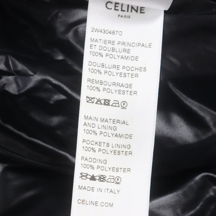 良品▼CELINE セリーヌ 21AW 2W430487O トーマス・ザウター バックロゴプリント 中綿入り パフィージャケット オレンジ 52 正規品 メンズ