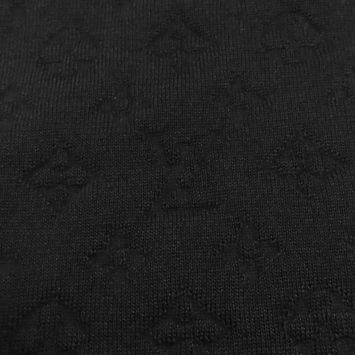極美品★LOUIS VUITTON ルイヴィトン 2022年製 シルク混 チェーン付 モノグラム柄 サイドライン ノースリ タンクトップ M 箱付 黒 赤