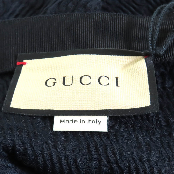 未使用品★GUCCI グッチ 2024年製 771291 GG柄 膝丈 タイトスカート ボトムス ブラック 38 イタリア製 正規品 レディース