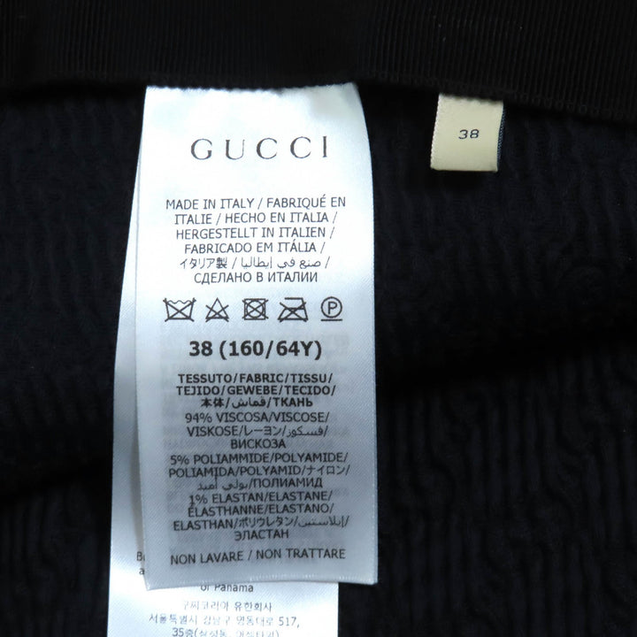 未使用品★GUCCI グッチ 2024年製 771291 GG柄 膝丈 タイトスカート ボトムス ブラック 38 イタリア製 正規品 レディース