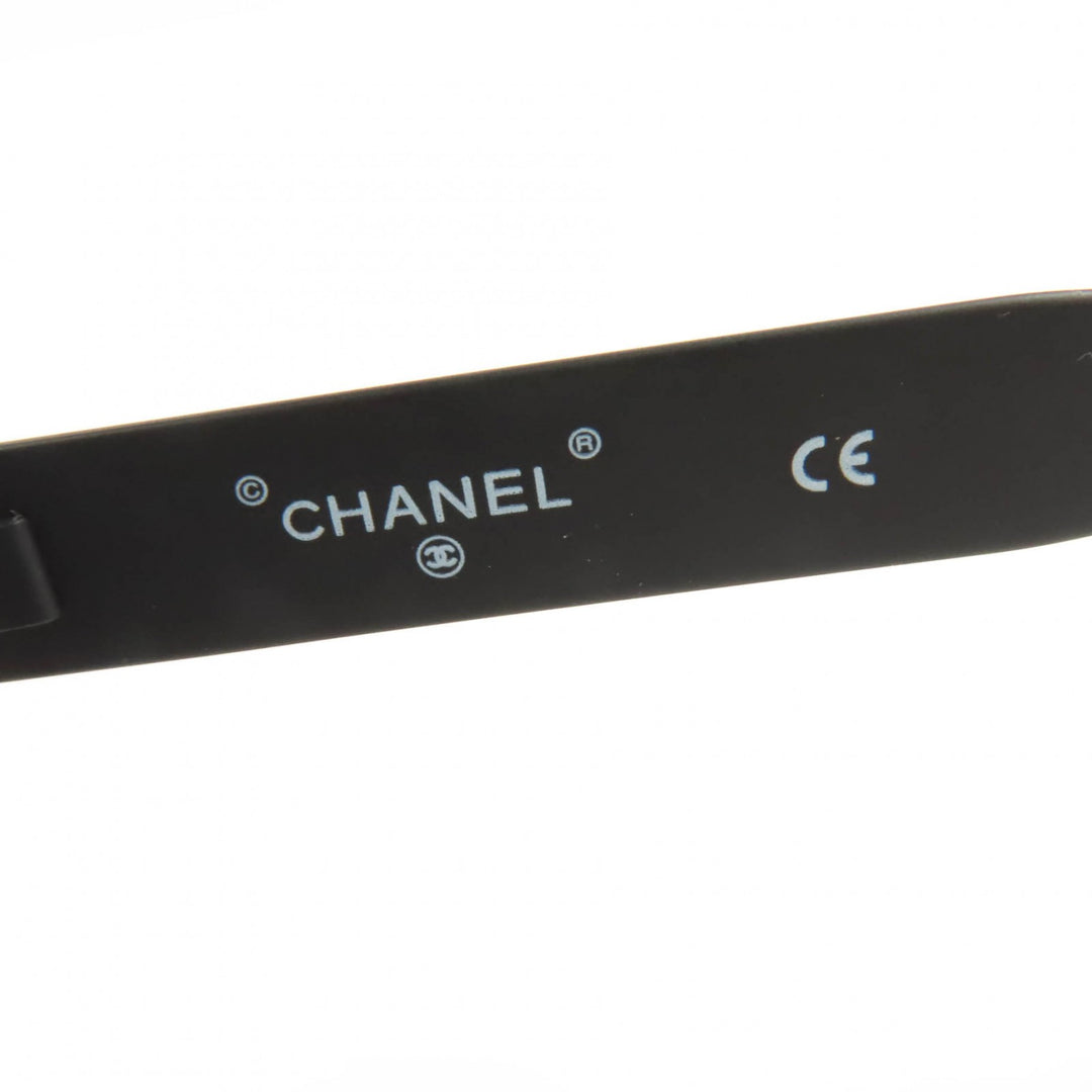 極美品☆CHANEL シャネル ヴィンテージ 08841 ココマーク ラウンド サングラス マットブラック ケース付き 伊製 レディース メンズOK