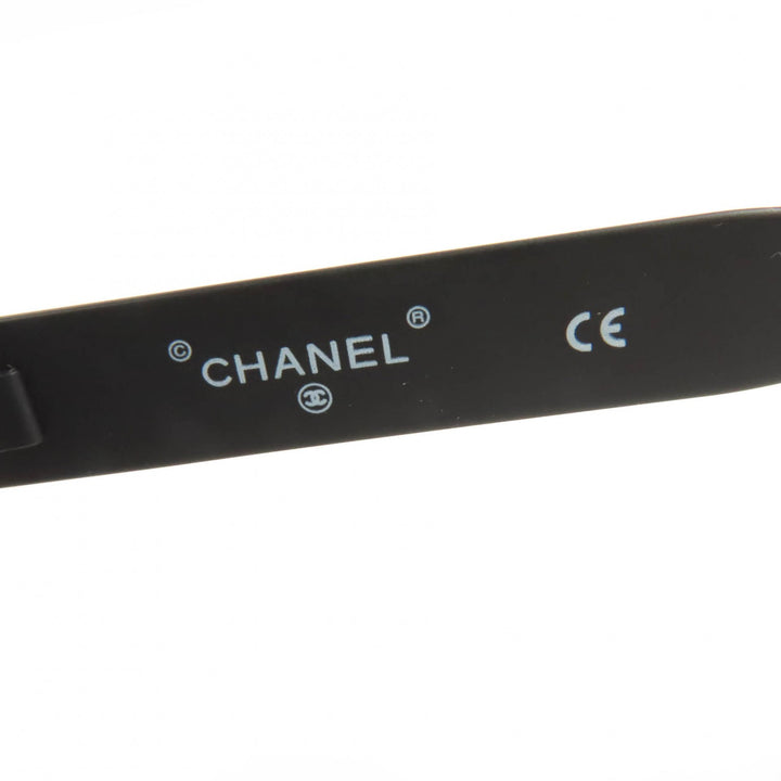 極美品☆CHANEL シャネル ヴィンテージ 08841 ココマーク ラウンド サングラス マットブラック ケース付き 伊製 レディース メンズOK