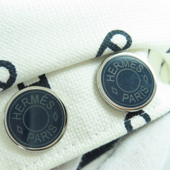 美品☆HERMES エルメス ヴォーバン コットン ブラン・カッセ クルー・ド・セル キャスケット ハット 帽子 57 フランス製 レディース