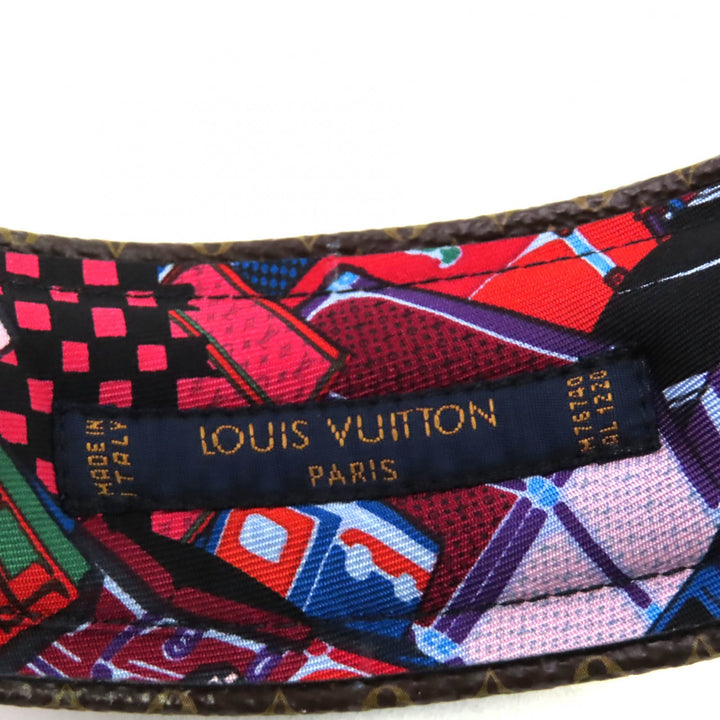 極美品★LOUIS VUITTON ルイヴィトン M76740 ヘッドバンド・ビーマインドフル カチューシャ モノグラム レザー使い ヘアアクセサリー