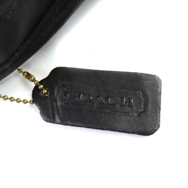 美品★COACH オールド コーチ 9025 Ergo エルゴ 希少 チャーム付 グローブレザー ショルダーバッグ 鞄 ブラック レディース